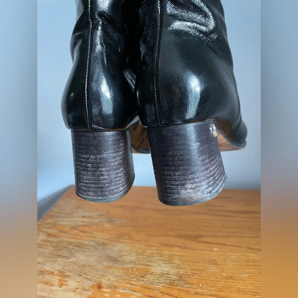 Jimmy Choo Patent Leather Block Heel Booties Size EU 37 - Picture 5 of 10